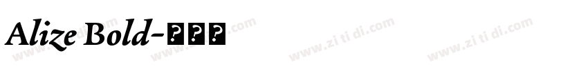 Alize Bold字体转换